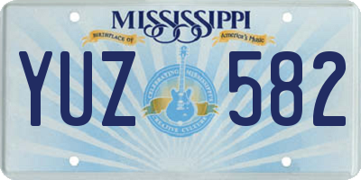 MS license plate YUZ582
