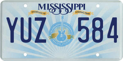 MS license plate YUZ584