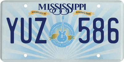 MS license plate YUZ586