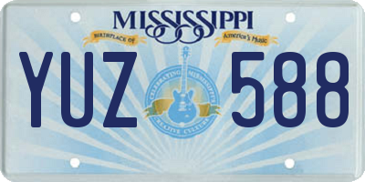 MS license plate YUZ588