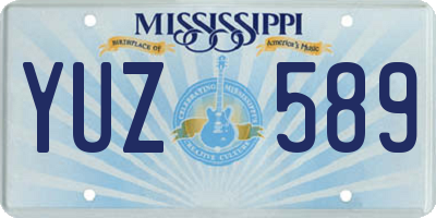 MS license plate YUZ589