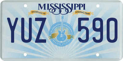 MS license plate YUZ590