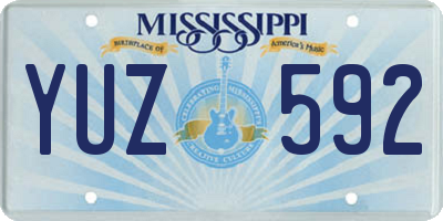 MS license plate YUZ592