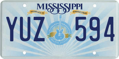 MS license plate YUZ594