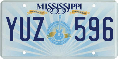 MS license plate YUZ596