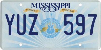 MS license plate YUZ597