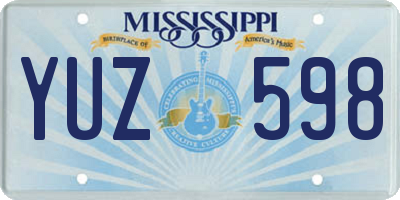 MS license plate YUZ598