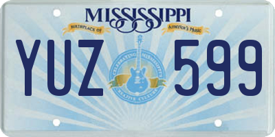 MS license plate YUZ599