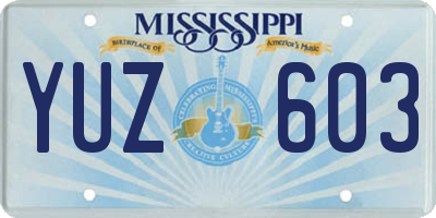 MS license plate YUZ603