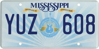 MS license plate YUZ608