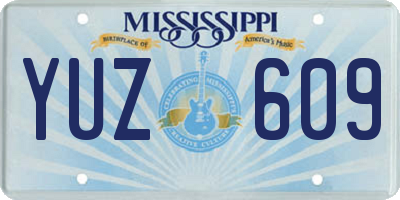 MS license plate YUZ609