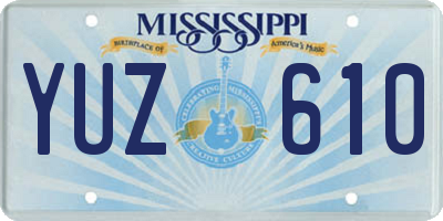 MS license plate YUZ610