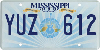 MS license plate YUZ612