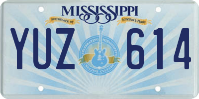 MS license plate YUZ614