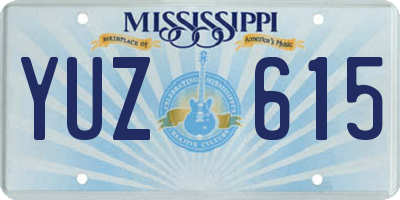 MS license plate YUZ615