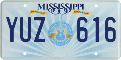 MS license plate YUZ616