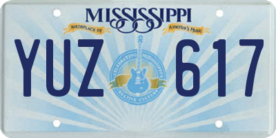 MS license plate YUZ617