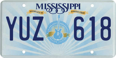 MS license plate YUZ618