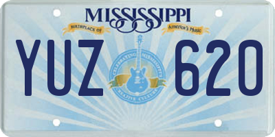 MS license plate YUZ620