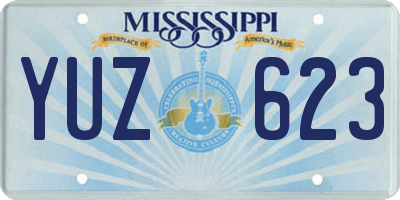 MS license plate YUZ623