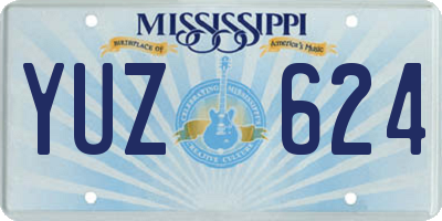 MS license plate YUZ624