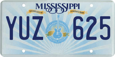 MS license plate YUZ625