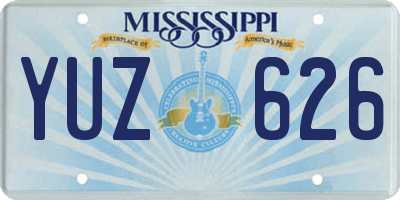 MS license plate YUZ626