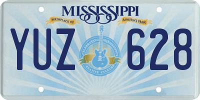 MS license plate YUZ628