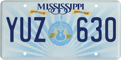 MS license plate YUZ630