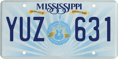 MS license plate YUZ631