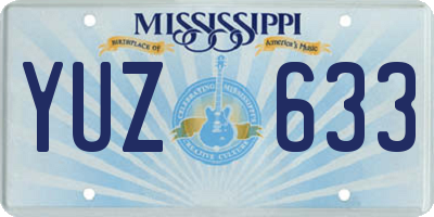 MS license plate YUZ633
