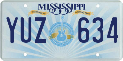 MS license plate YUZ634
