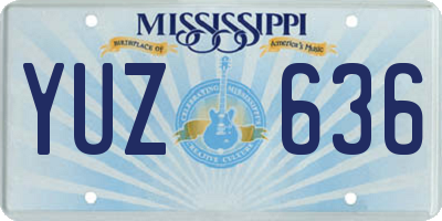 MS license plate YUZ636
