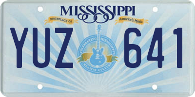 MS license plate YUZ641