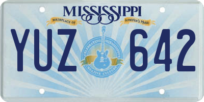 MS license plate YUZ642