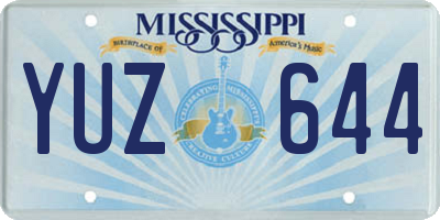 MS license plate YUZ644