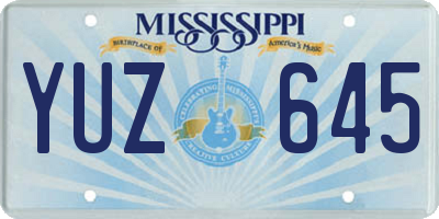 MS license plate YUZ645