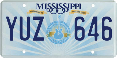 MS license plate YUZ646