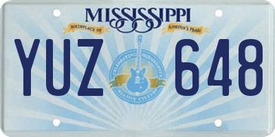 MS license plate YUZ648