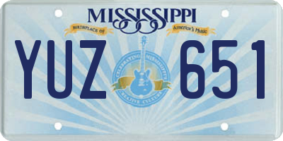 MS license plate YUZ651
