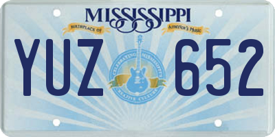 MS license plate YUZ652