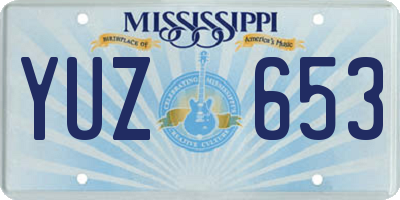 MS license plate YUZ653
