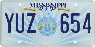 MS license plate YUZ654