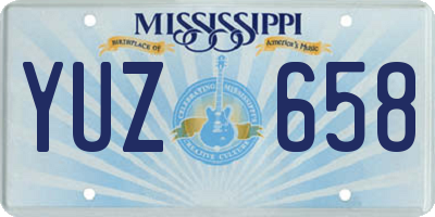 MS license plate YUZ658