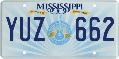 MS license plate YUZ662