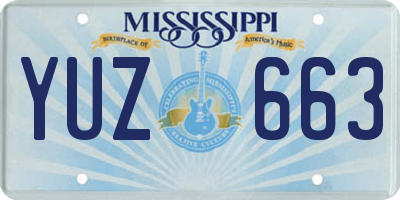 MS license plate YUZ663
