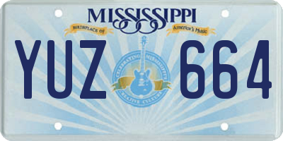 MS license plate YUZ664