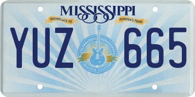 MS license plate YUZ665
