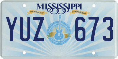 MS license plate YUZ673