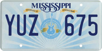 MS license plate YUZ675